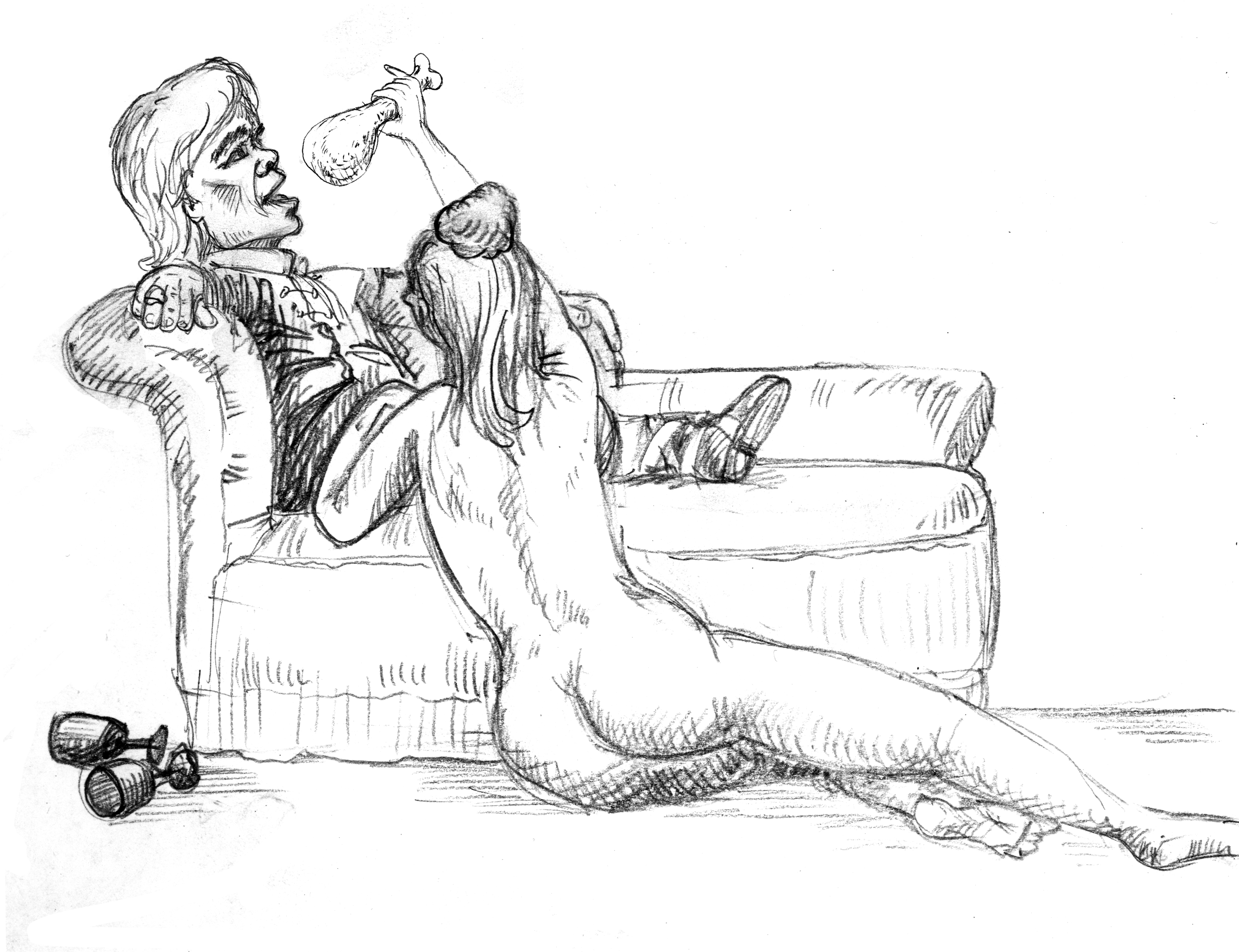  Tyrion Lennister, drawing, sketch, feeded by a naked woman, enjoying,