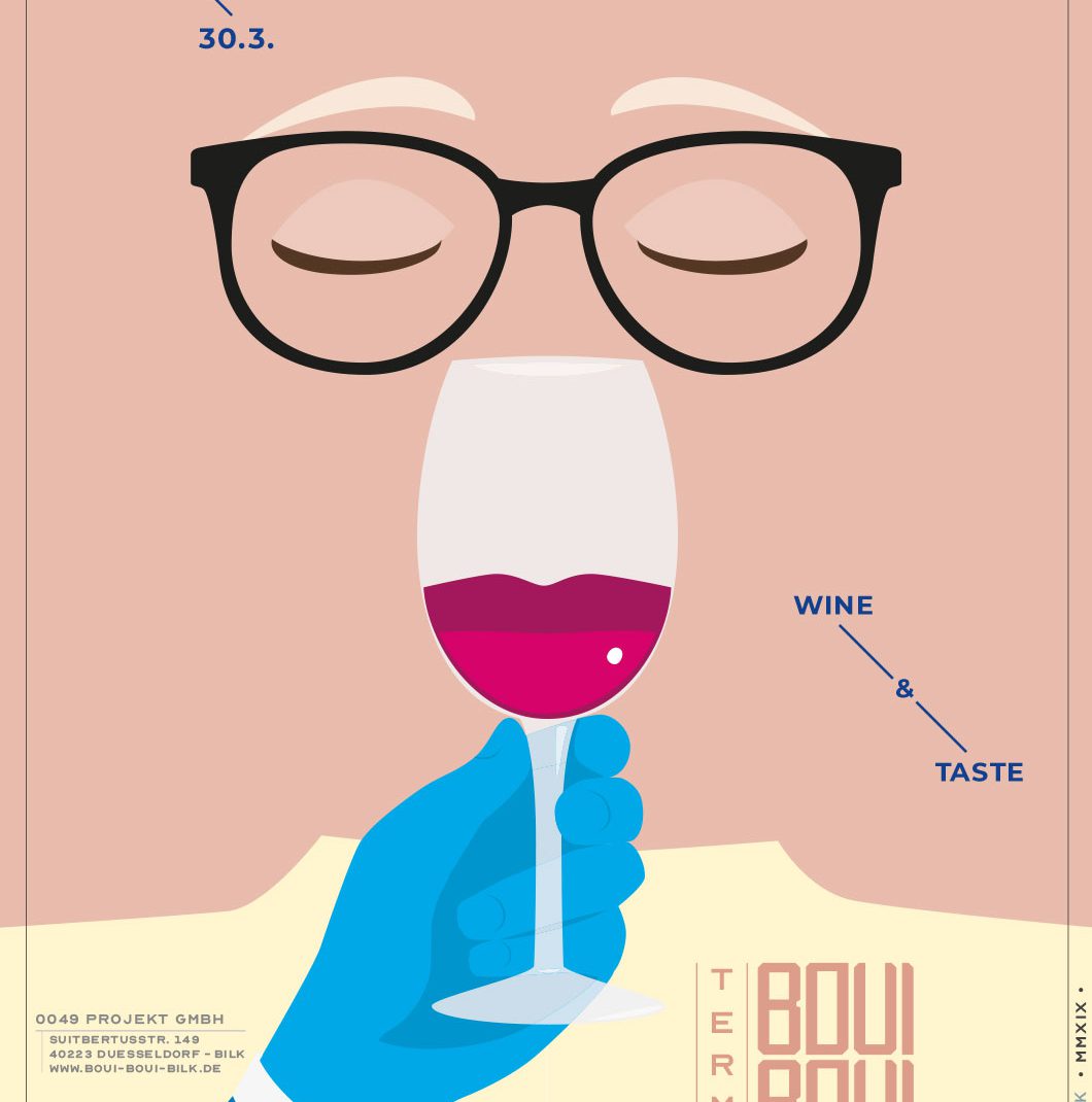 Wine and Taste, hand, glas, Vectordesign, illustrated Schedule, Folder, Flyer, 0049events, Düsseldorf, Germany, BouiBouiBilk,