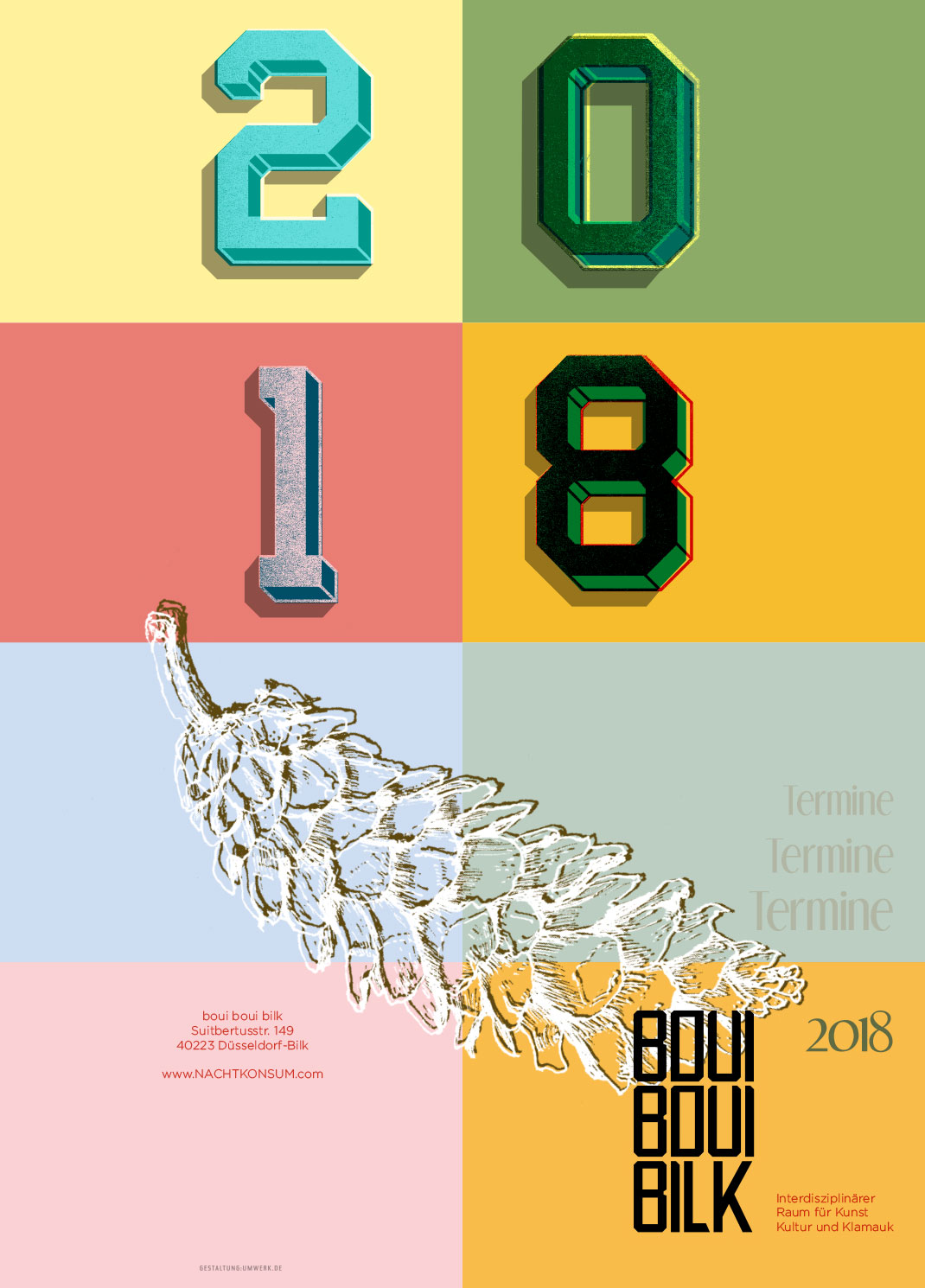 Eventfolder, Illustrated Folder, Colourful, Cultural events, 2018